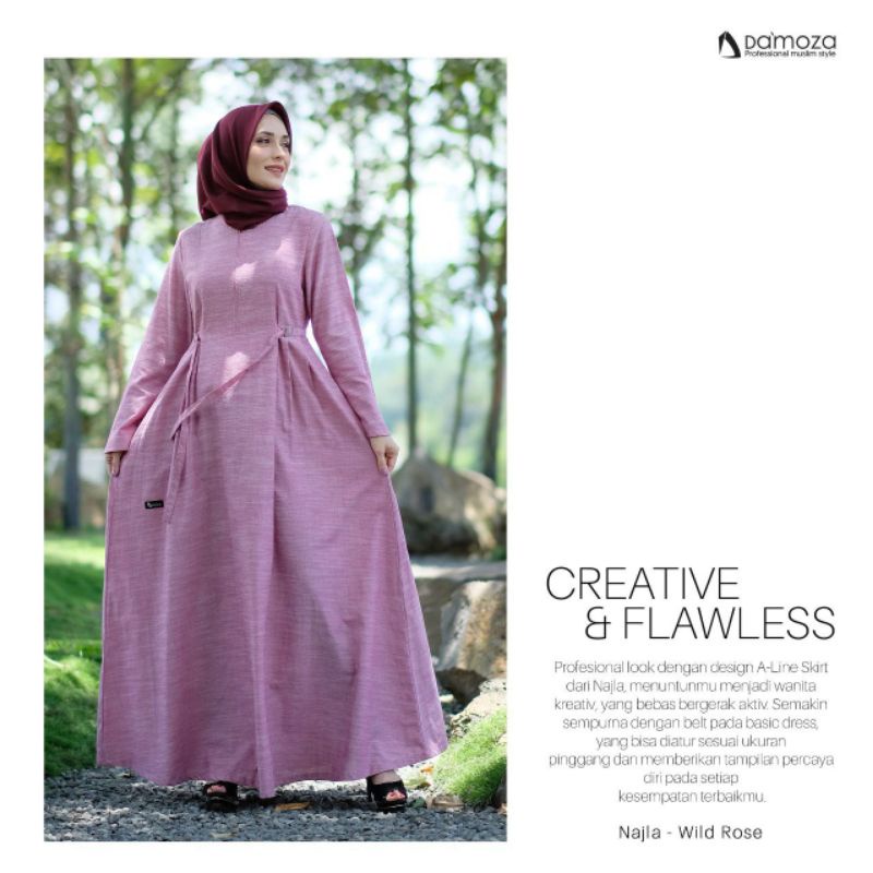 [COD] PROMO Gamis Wanita Damoza || ORIGINAL || Damoza Najla Wild Rose