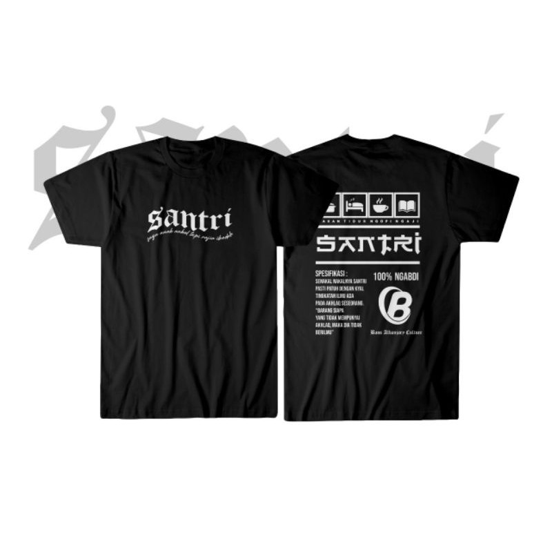 Kaos dakwah santri ngopi islami punokawan banjari sholawat pria murah
