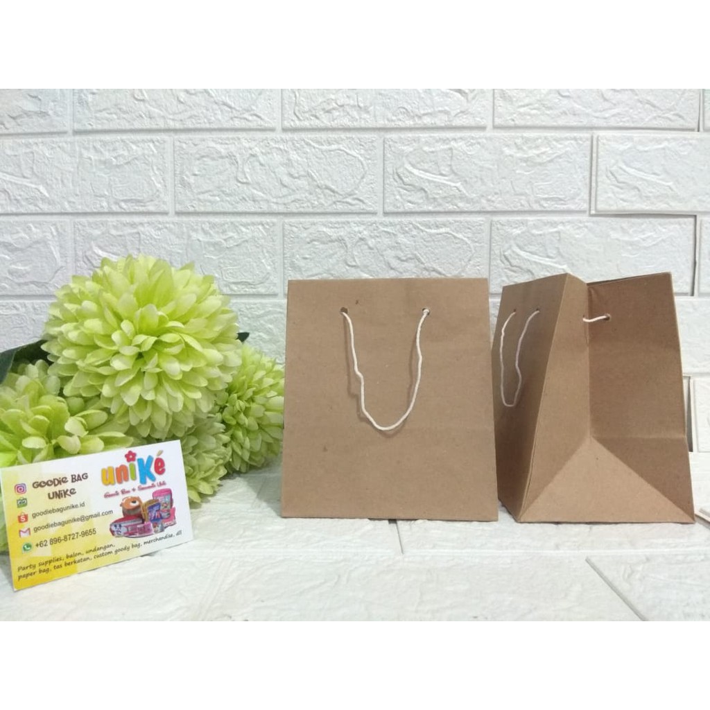

PAPER BAG TOPLES 14x11x16 Tas kertas polos coklat souvenir Harga Murah meriah