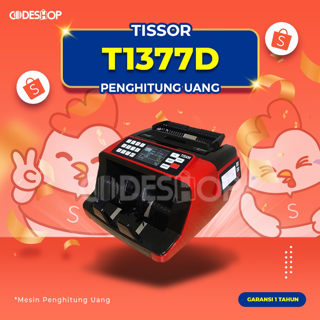 Tissor T1377D Mesin Penghitung Uang dan Deteksi Uang Palsu