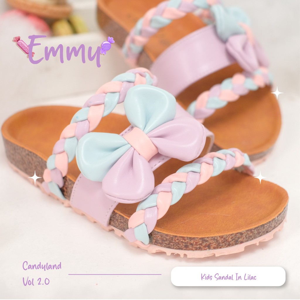 CLOEVKIDS - PRE ORDER Emmy Size 22-35 Sandal Kepang Pita Anak Perempuan Slip On Flat Lucu Korean Style