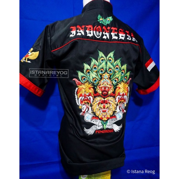 HEM REOG ANTI BAU MENYERAP KERINGAT / KEMEJA REOG / PENADON BORDIR / BAJU BORDIR REOG / BORDIR REOG