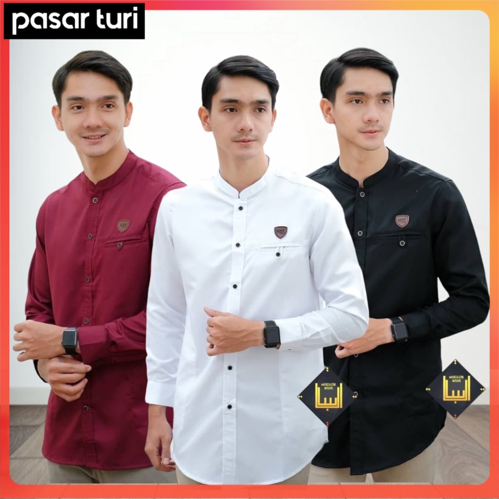 [ORIGINAL] KOKO PRIA KURTA LENGAN PANJANG FASHION TERLARIS KEMKO MODERN BAJU MUSLIM DEWASA