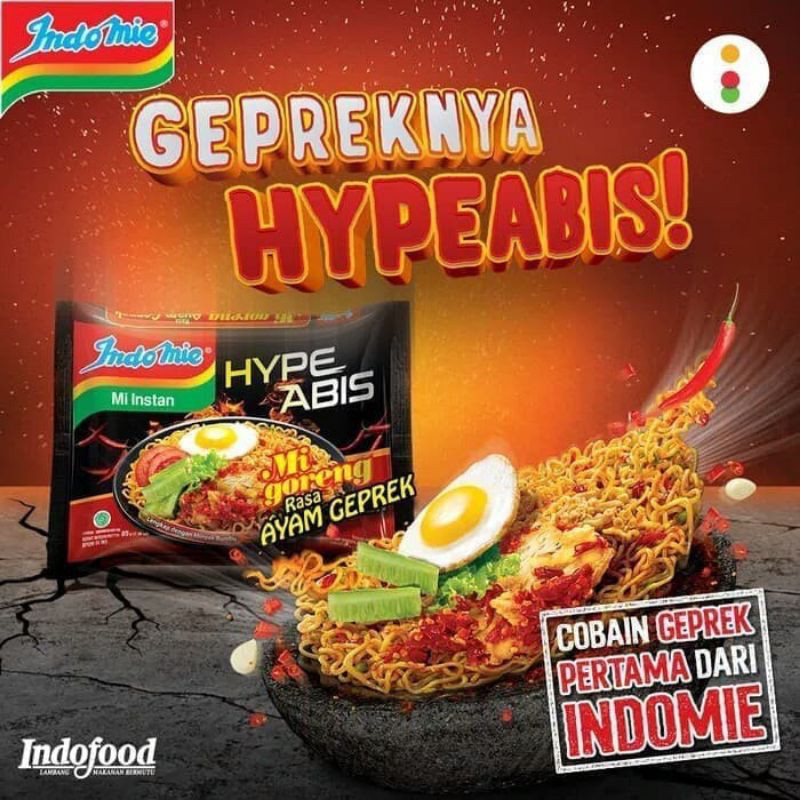 

Indomie HYPE ABIS rasa Ayam Geprek 85 gram