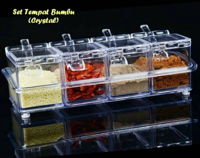 Chrystal Seasoning Box / Tempat Bumbu Christal