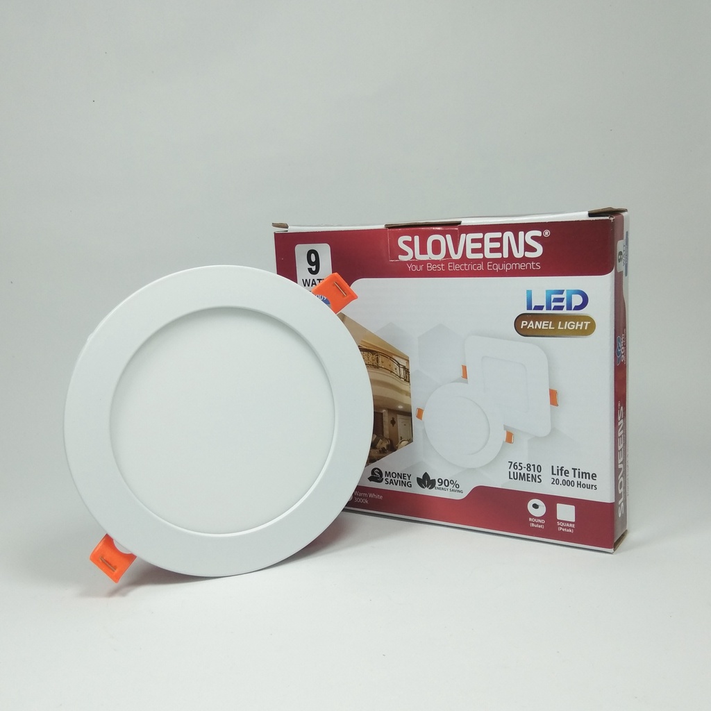 Sloveens Panel LED / LED Downlight Inbow 9 Watt - Cahaya Putih &amp; Warm White