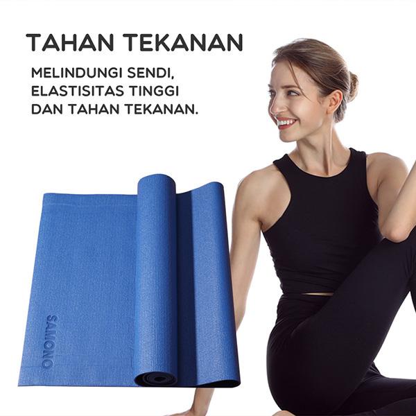 BISA COD - Matras Yoga Mat 3mm PVC Anti Slip 2 Sisi Senam Yogamat / Matras Karpet Fitnness Matras Alas Olahraga Bahan PVC SYM20