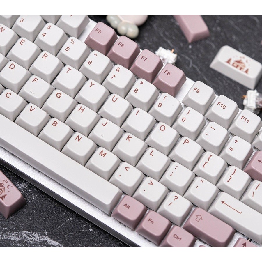 Yiqi Breathing in Winter PBT Dye-sub Keycaps 157 set MDA Profile