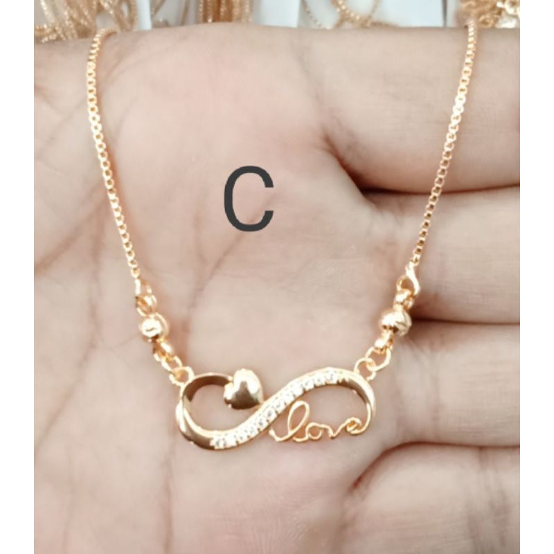 C3. Kalung xuping wanita lapis emas dgn mata zircon