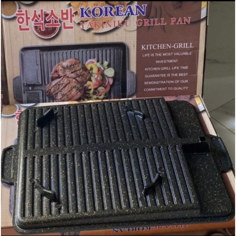 panggangan korean BBQ gril pan Bahan teflon persegi