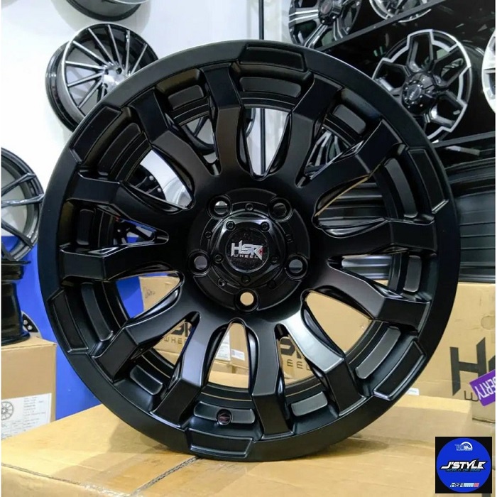 Velg Racing HSR Wheel BURNEH Ring 16 X 8 Hole 5X114,3 ET15 Black