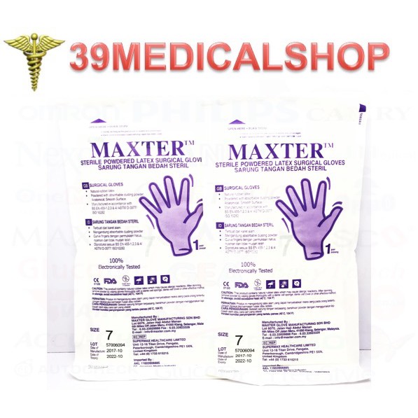 MAXTER SURGICAL GLOVE STERILE- SARUNG TANGAN BEDAH STERIL