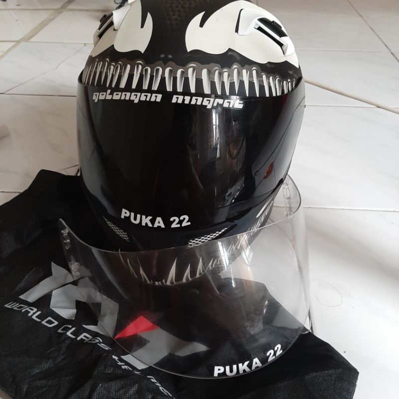 Helm KYT K2 Rider k2r Venom Black Doff XL bonus visor