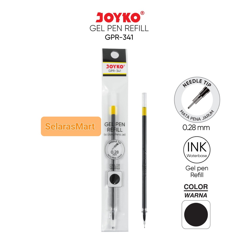 

JOYKO GEL PEN REFILL/ ISI ULANG PULPEN GPR-341 HITAM [ PCS ]