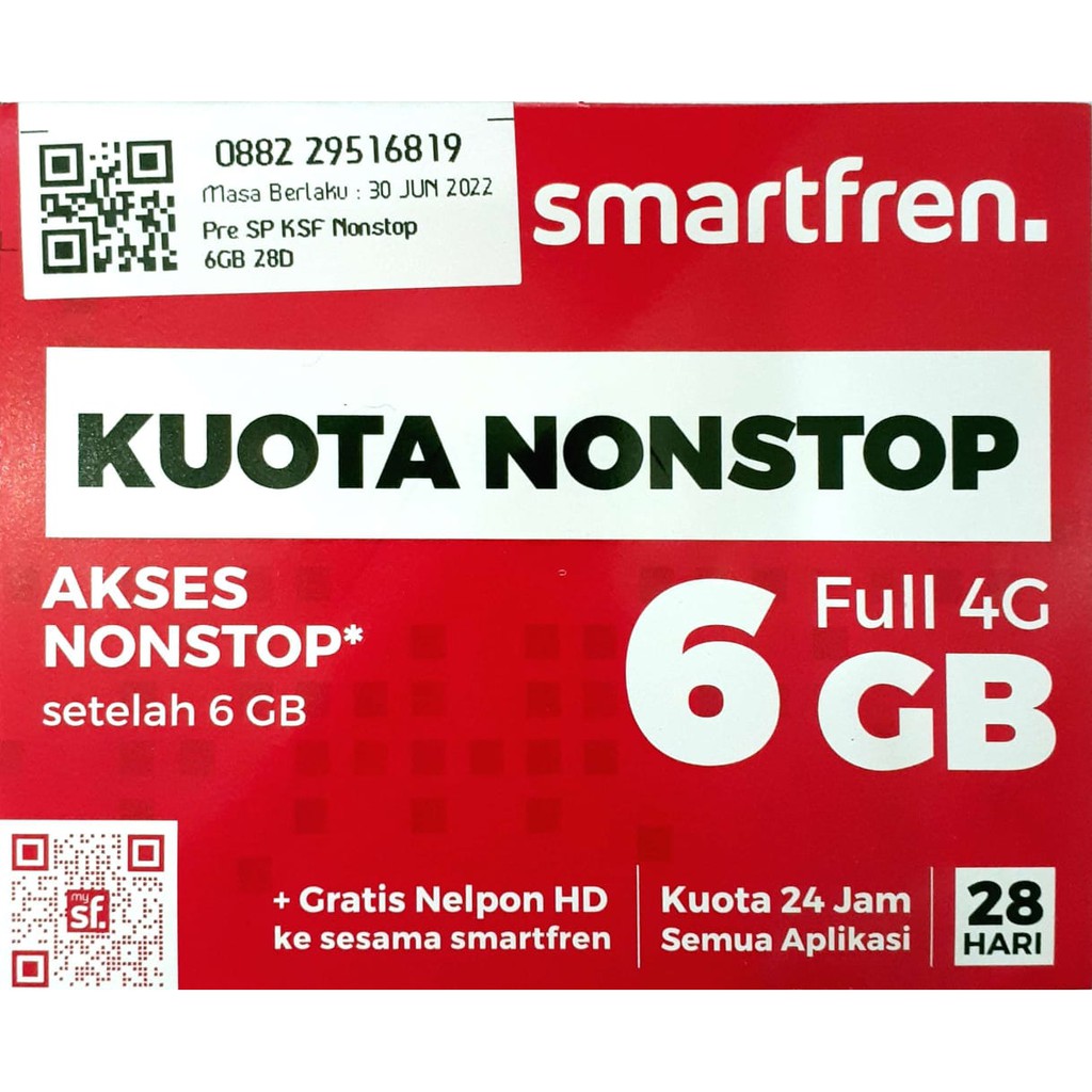 SMARTFREN NONSTOP UNL 6GB