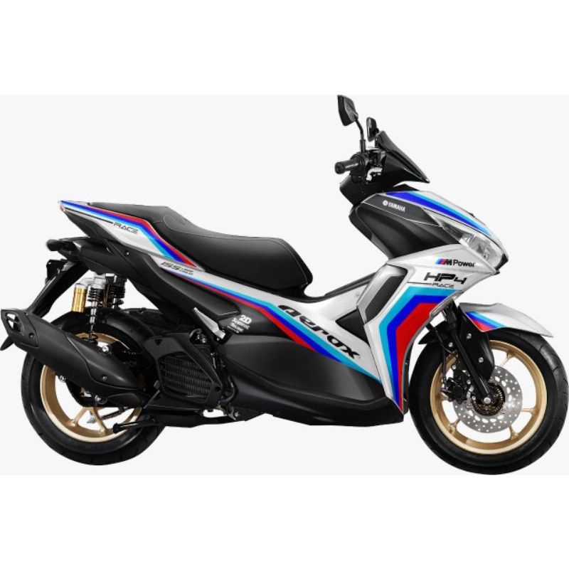 Striping Yamaha Aerox New 155 Connected / Decal Sticker Motor Aerox 155 New Edisi Bmw Hp4 / stiker n