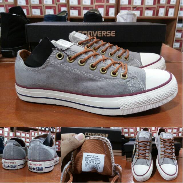 converse low tan grey