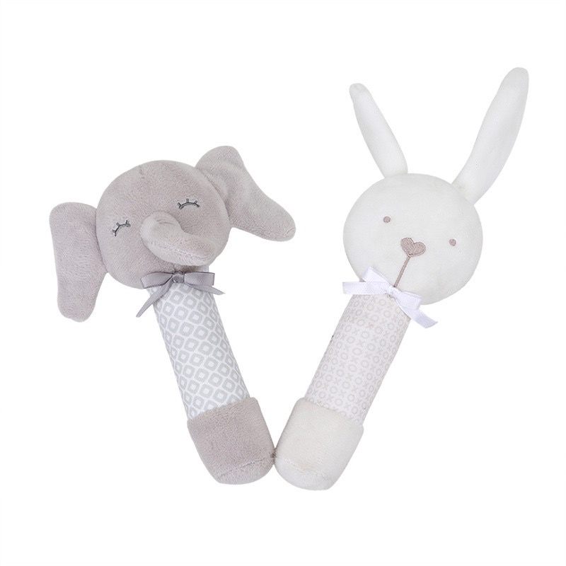 RATTLE STICK BUNNY GAJAH | mainan rattle stick stik tangan bayi teether baby | Mainan Tangan Bayi | Rattle Stick Teether