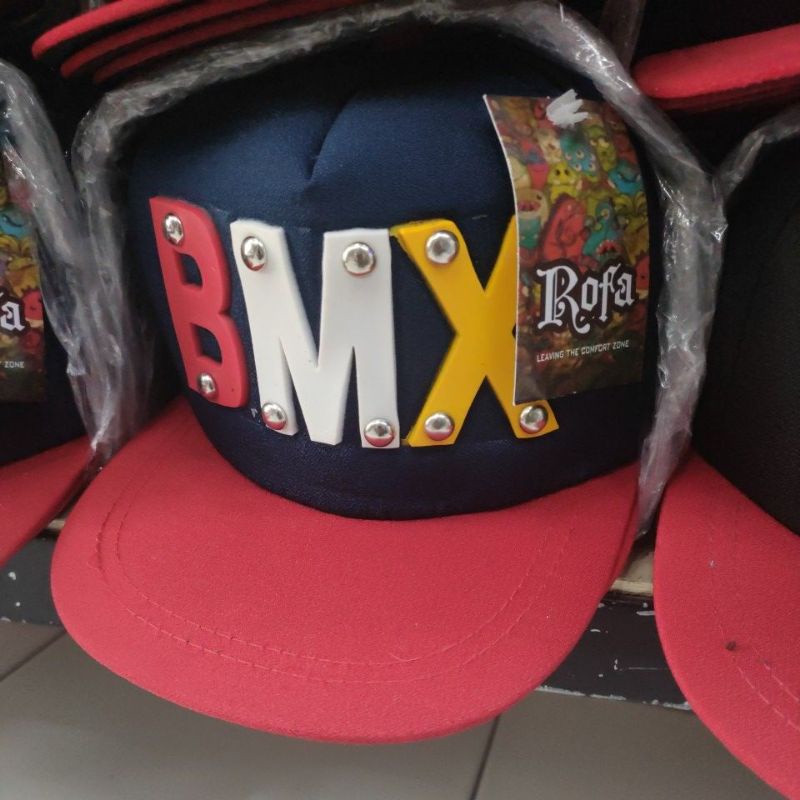 Topi Anak Snapback anak/Topi ploking anak/topi anak karakter-bmx navy