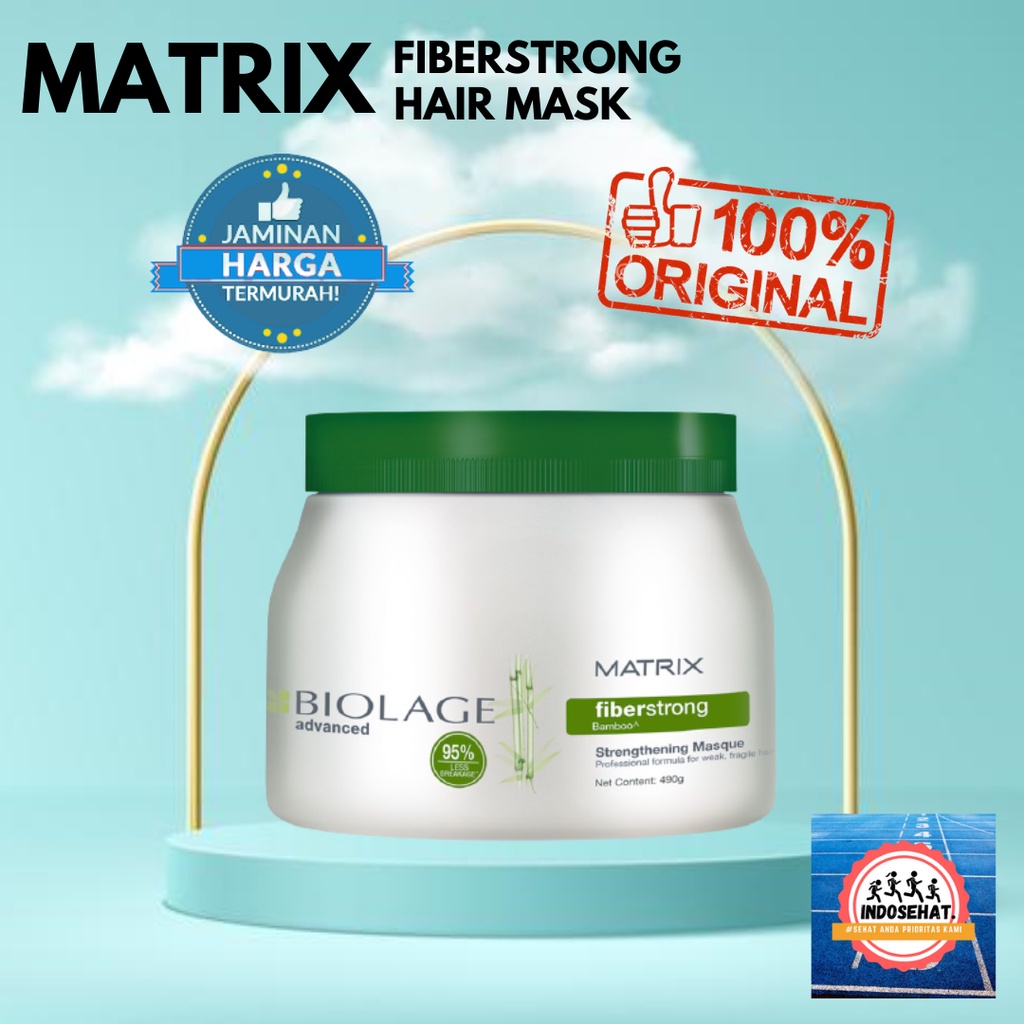 MATRIX Biolage Fiberstrong Hair Mask - Masker Perawatan Rambut Rusak Kering Rontok Rapuh Patah 500 ml