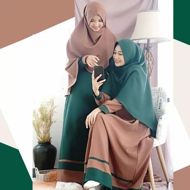Baju Dress Gamis Syari syar'i asdf Wanita Remaja & Ibu Ibu Jumbo Terbaru 2020-2021 murah Kekinian 22