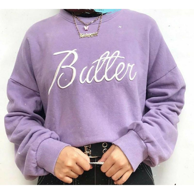 SWEATER WANITA BUTTER KOREA /// ATASAN WANITA LUCU FLEECE TEBAL KEKINIAN TERBARU&quot;