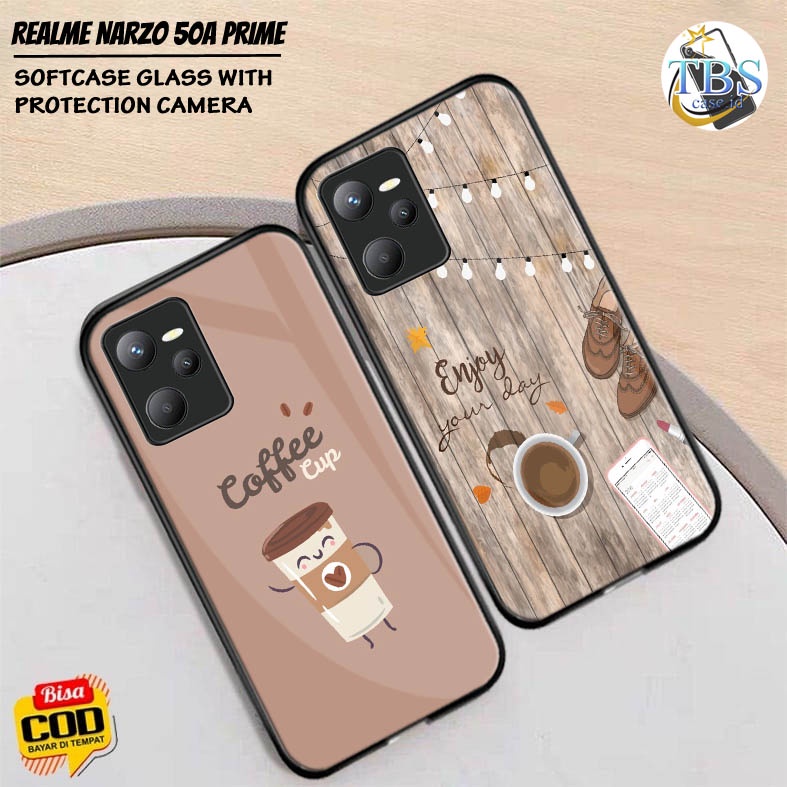 Softcase Glass Kaca Realme Narzo 50a Prime Realme Narzo 50i - K04 - Softcase Kilau Pelindung Kamera 