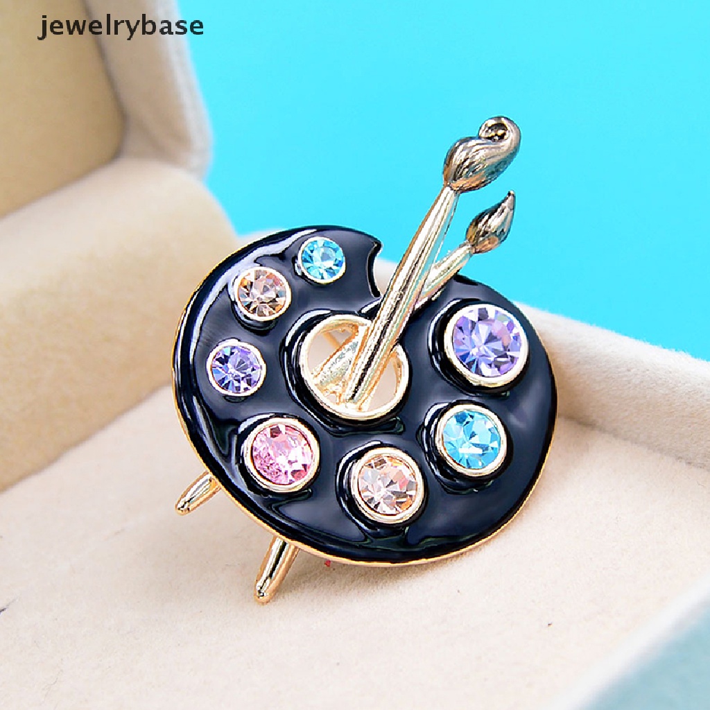 [jewelrybase] Draw Palette Brooch Creative Rhinestone Pins And Brooches Women And Men Pin 2 Co Boutique