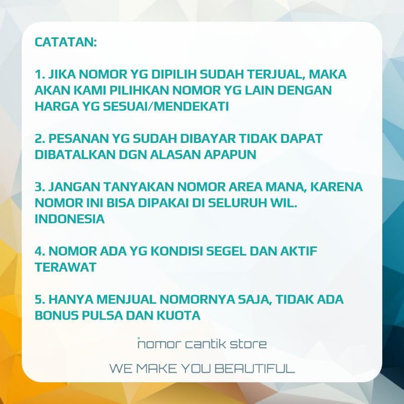 SIMPATI SUPER CANTIK 131313 ABBA | Kartu Perdana Nomor Telkomsel 4G Nomer Nocan Non 10 Digit