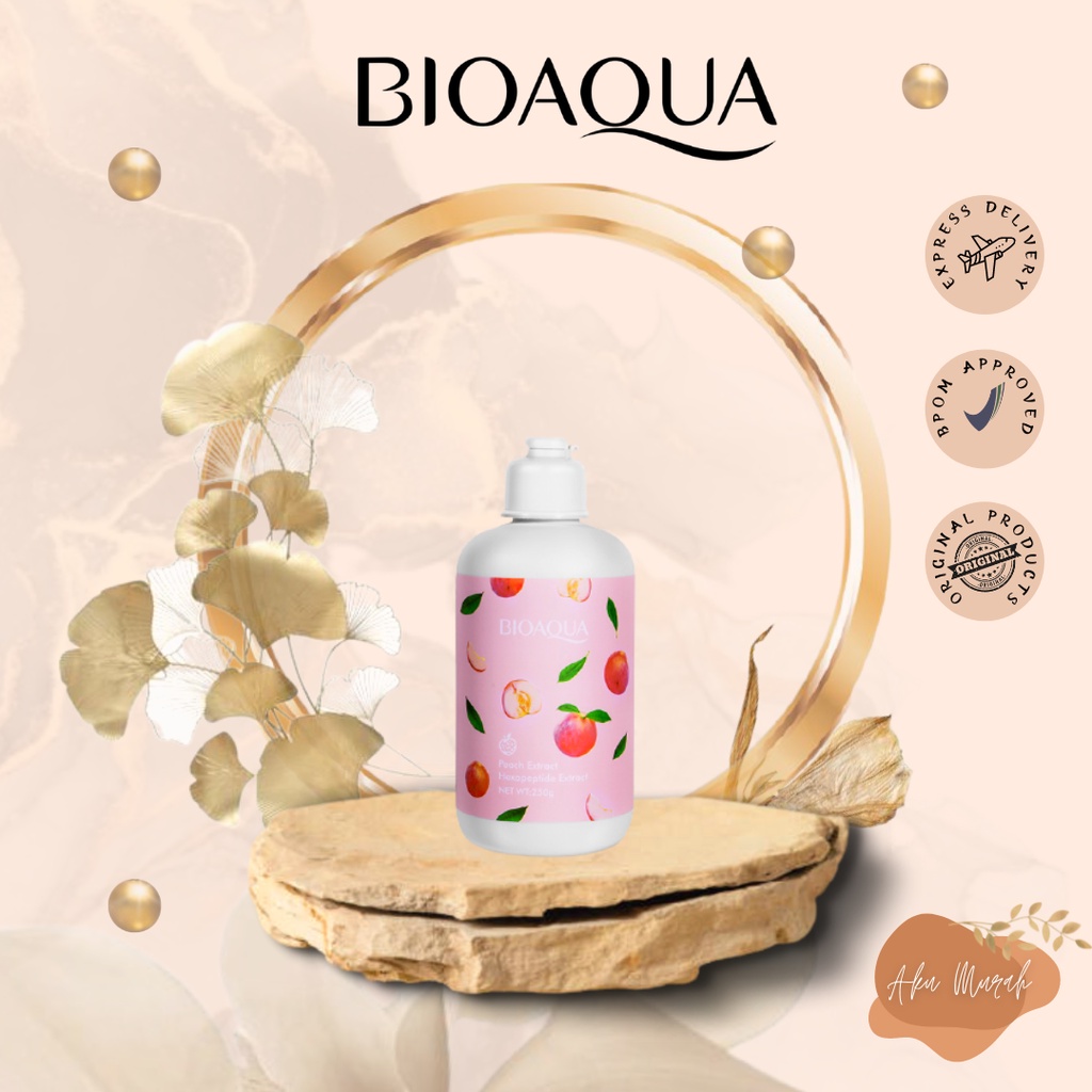 ✨ AKU MURAH ✨BIOAQUA body lotion Peach Extract Hexapeptide Extract Lotion pemutih badan 250ml