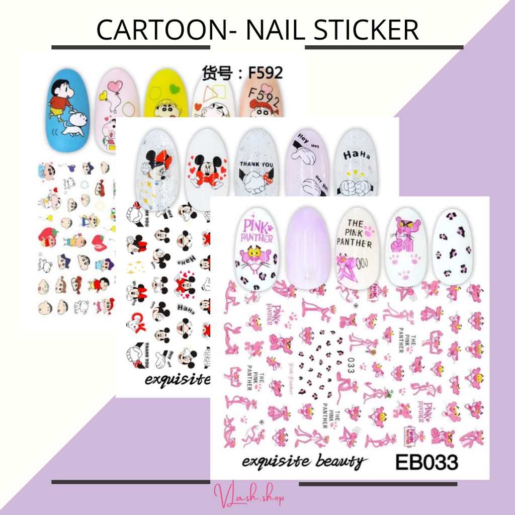 CARTOON NAIL STICKER - STIKER KUKU KARTUN