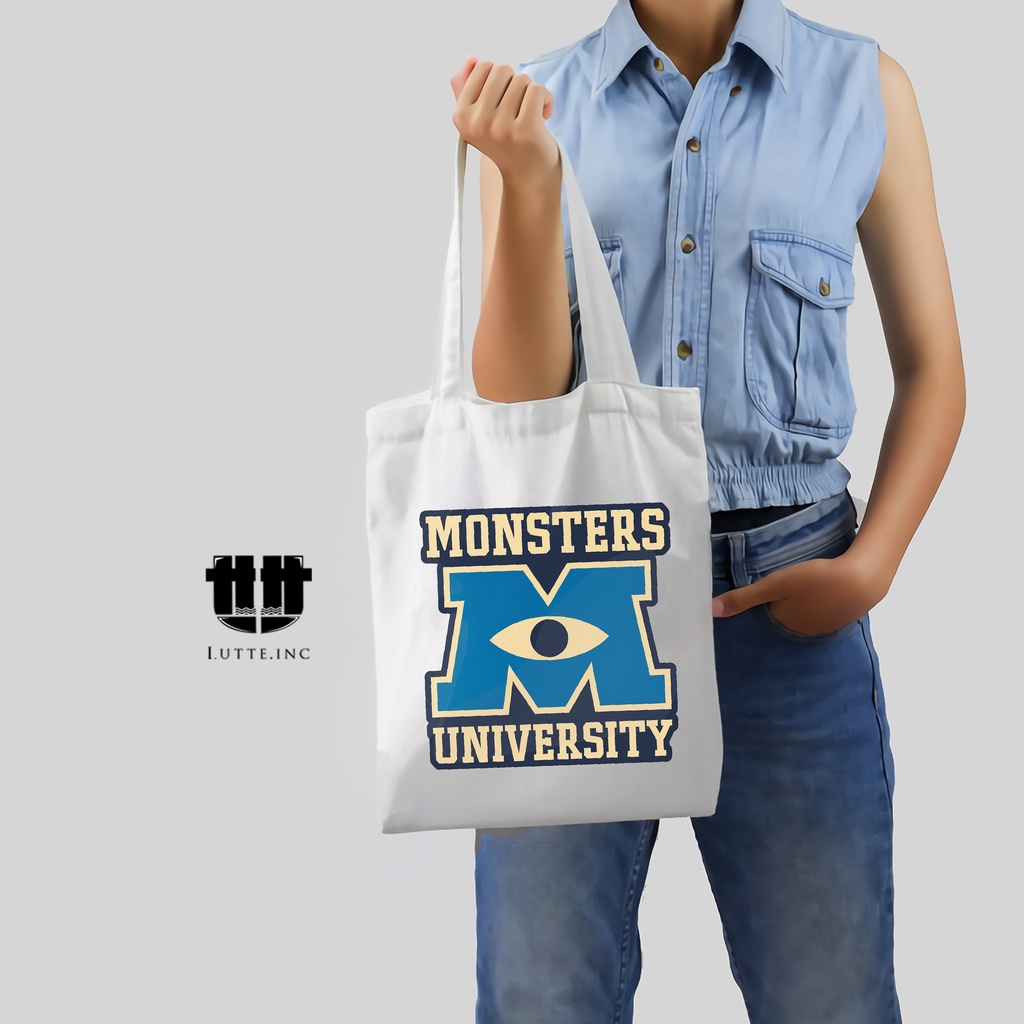 TERBARU Tote bag Kartun Monster Inc ToteBag Kanvas Premium Tas Tote bag Laptop