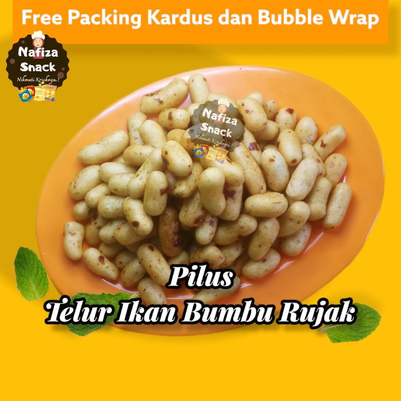 

SNACK 250 Gram Pilus Telur Ikan Bumbu Rujak Pedas Manis /Snack Murah Kiloan