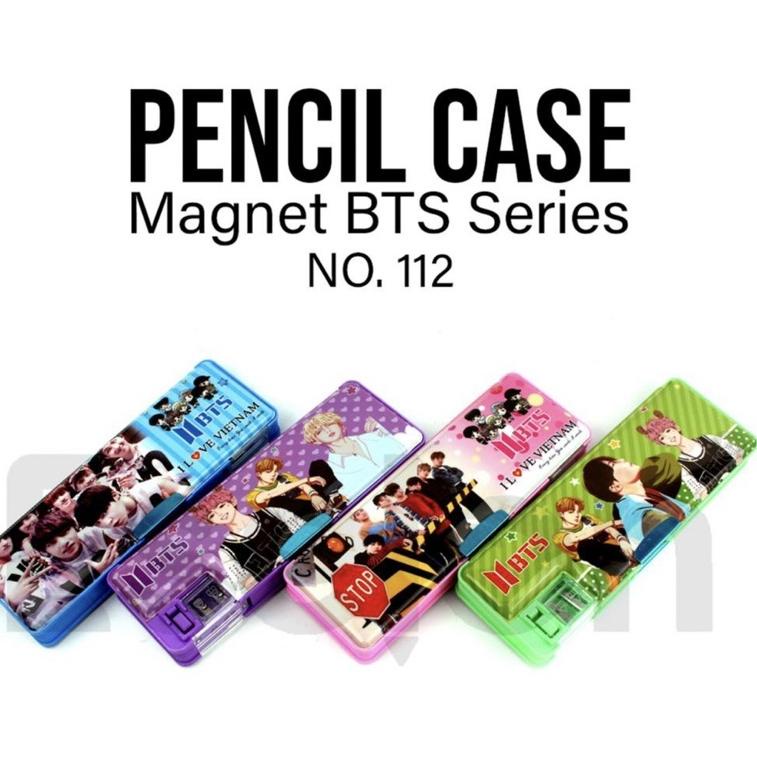 

(H9Q5) ★ KOTAK PENSIL MAGNET KARAKTER BT21 + RAUTAN | TEMPAT PENSIL BTS ORANG BT21 PLUS SERUTAN PENSIL //Produk@nyaman