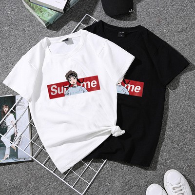 Toko kaos putih wanita dengan lengan pendek bergambar Toko kaos putih wanita dengan lengan pendek bergambar