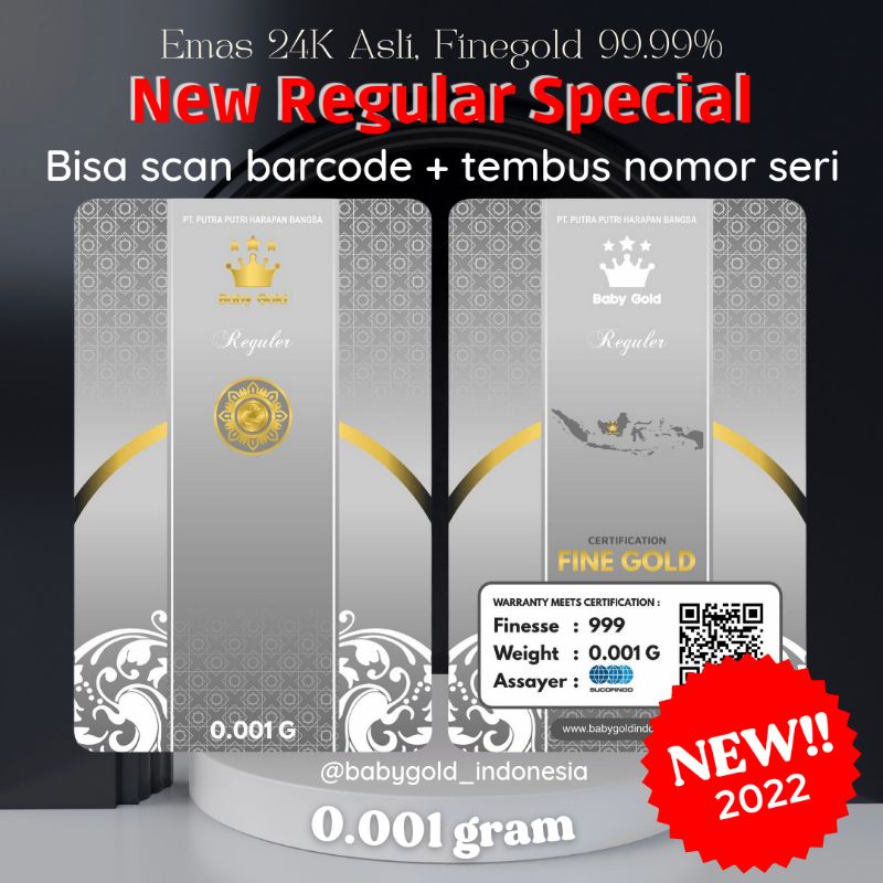 EMAS MINI 0.001 gram ASLI  24 karat Babygold Bandung Emas kecil mini batangan Baby Gold minigram microgram minigold mini gold asli Distributor Bandung