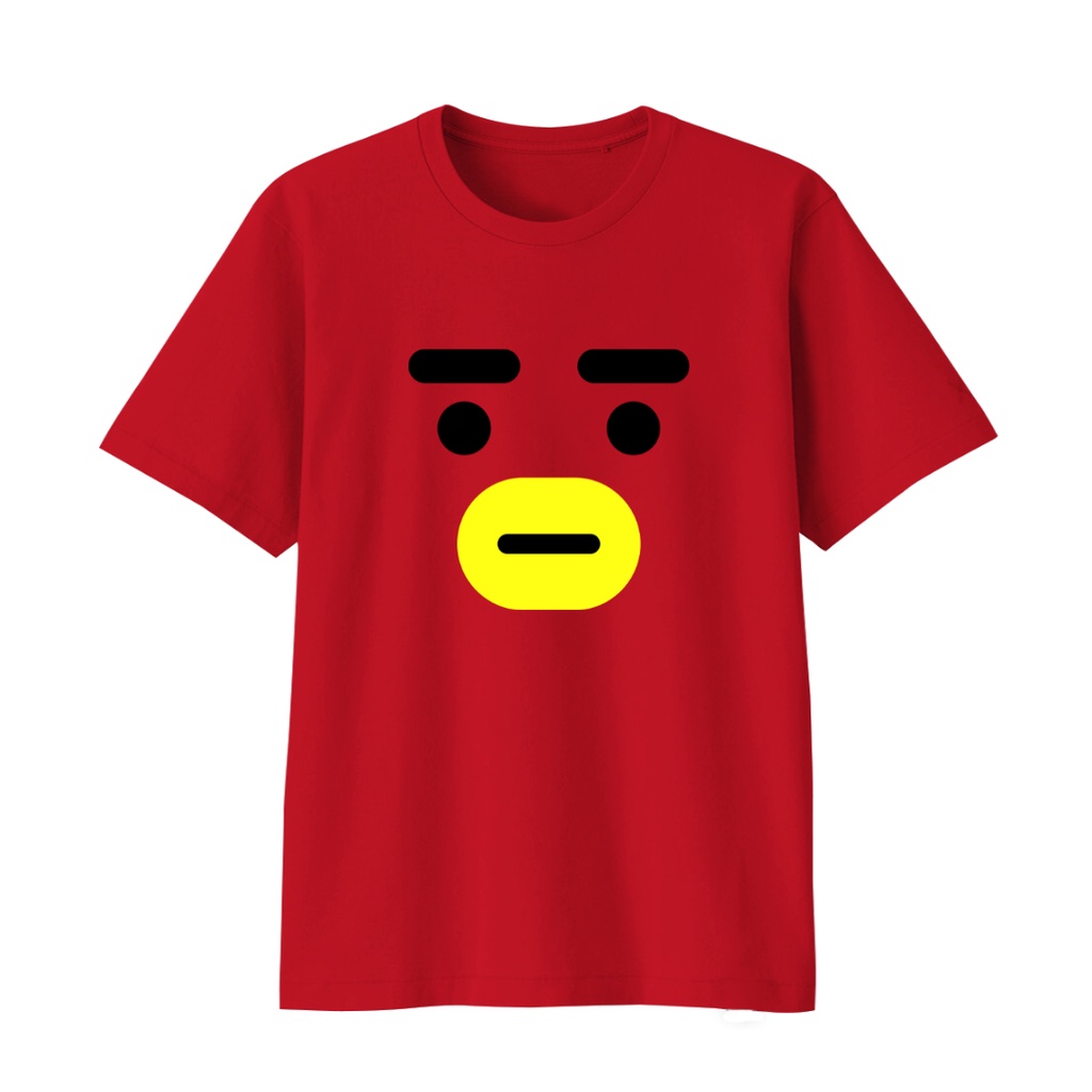 Baju Kaos kartun K-POP Face Series Untuk Anak dan Remaja Bahan Katun Combed 30s Lembut dan Nyaman Dipakai