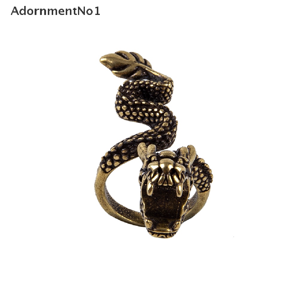 (AdornmentNo1) Cincin Holder Rokok Adjustable Motif Naga Punk Bahan Perunggu