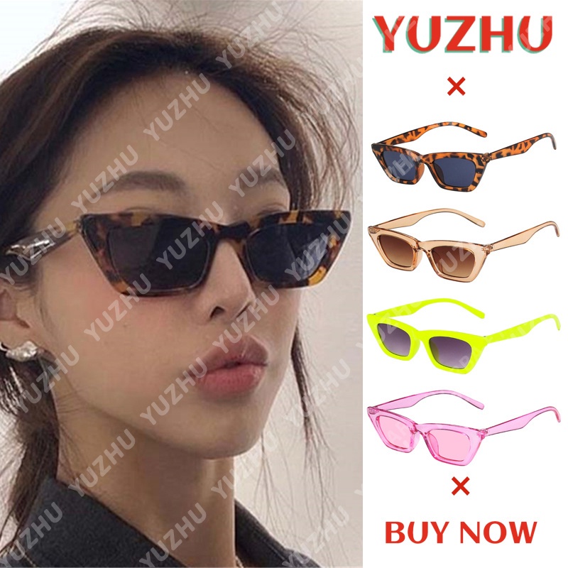 (YUZHU) TERSEDIA &amp; COD Kacamata Hitam Wanita Korea Gaya Kacamata Lensa Warna Kucing Cewek Sunglasses