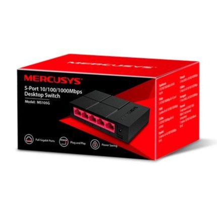 Mercusys MS105G 5-Port 10/100/1000Mbps Desktop Switch Hub