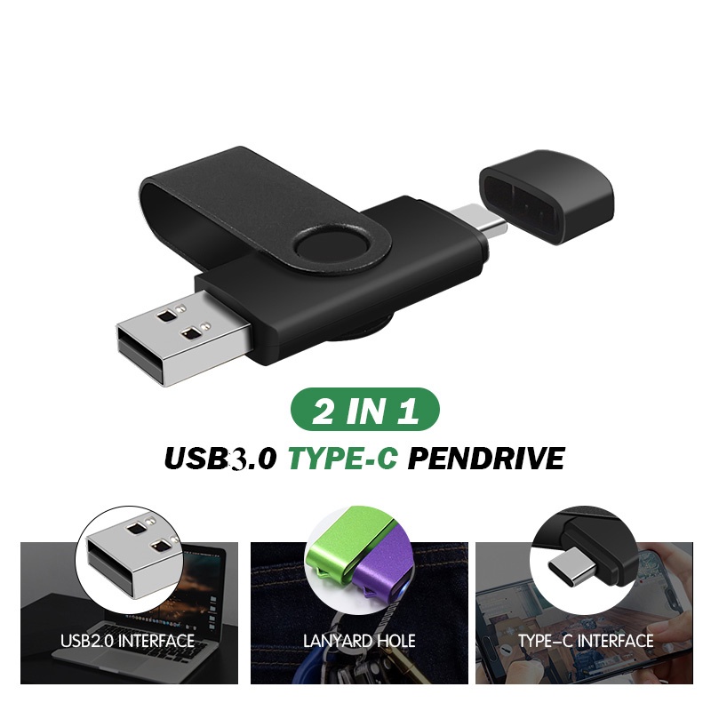 Flashdisk USB 3.0 Tipe-C High Speed Kapasitas 128GB