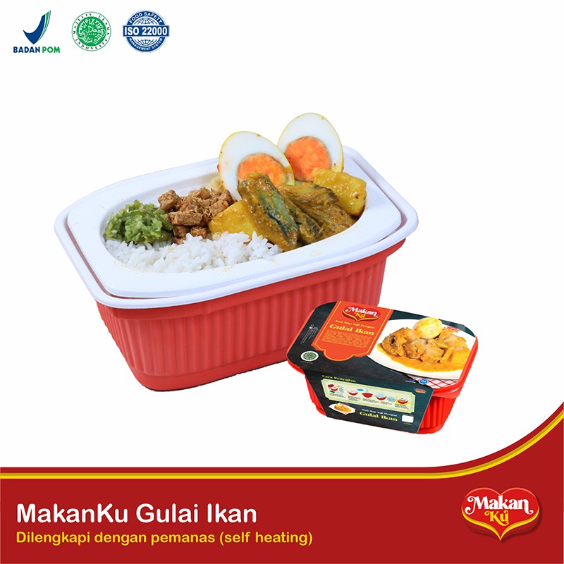 

MakanKu - Gulai Ikan | Makanan Siap Saji Dengan Pemanas (MRE/Meal Ready To Eat)