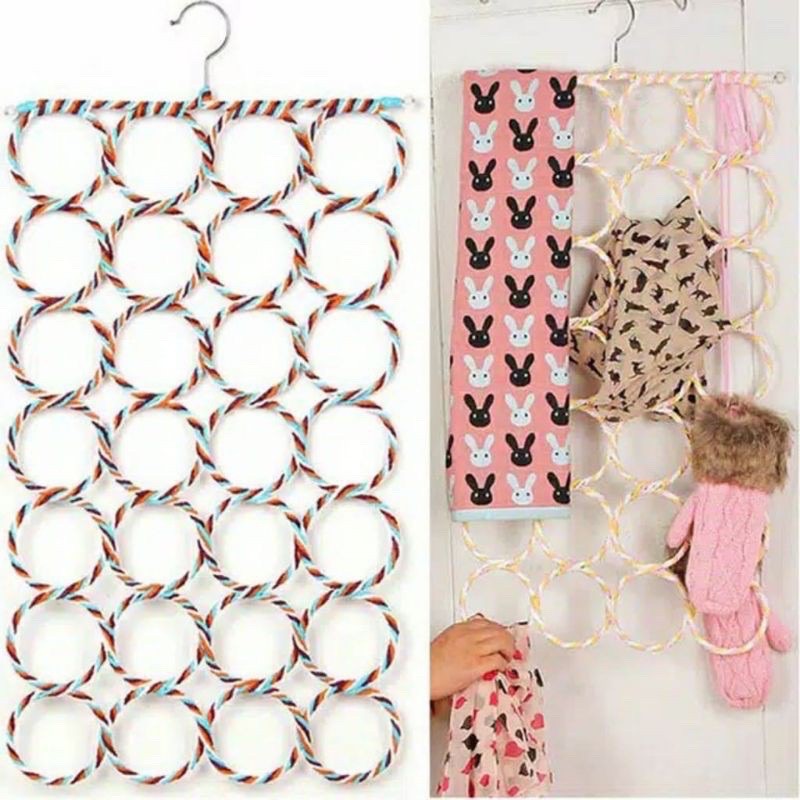Hanger Syal / Gantungan Syal/ Gantungan Jilbab unik untuk gantungan jilbab/syal/belt 28 gantungan