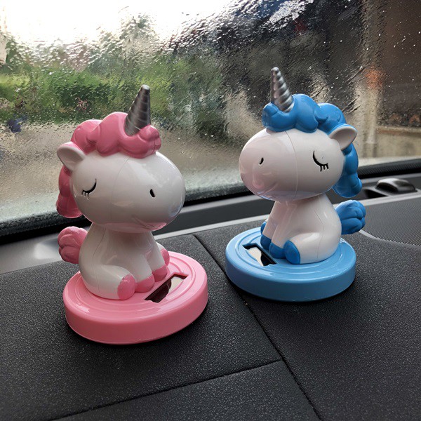 Pajangan Dashboard Mobil SOLAR POWER LITTLE PONY UNICORN Biru dan Pink