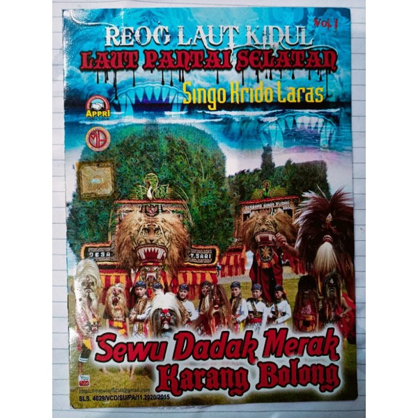 VCD original reog laut kidul Sewu dadak merak karang bolong