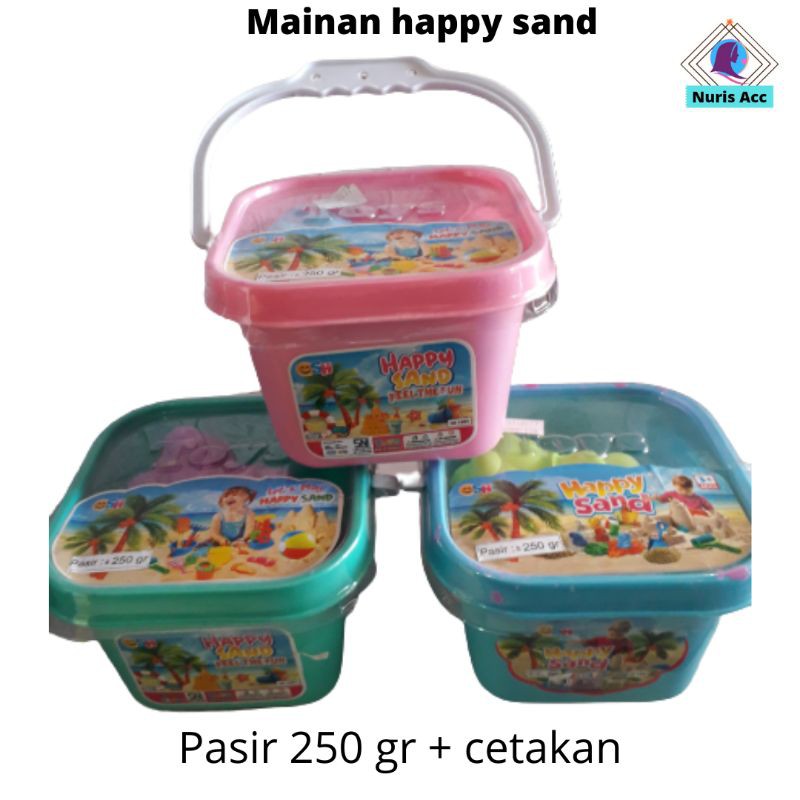 Mainan Anak Pasir Ajaib Kinetik let't play Happy Sand sh 1083 isi 250 gr Cetakan 4 Bentuk Pesawat Mobil Buaya Kapal Membantu Alat Bantu Belajar Edukasi Kreatifitas Anak Melatih Motorik Kemasan Ember Plastik Praktis Murah Cocok Untuk Kado Hadiah