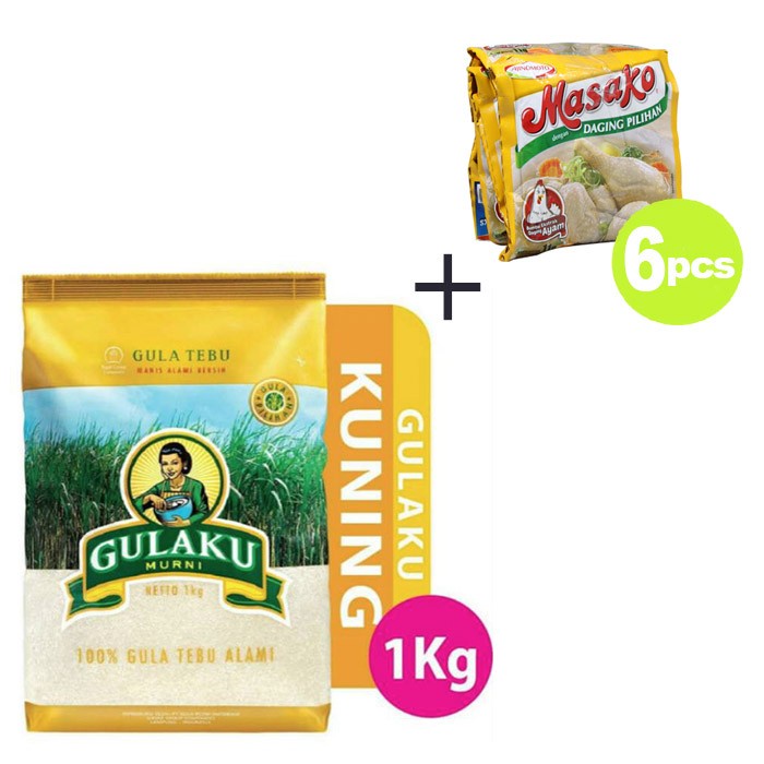 

Bundling Sembako : GULAKU 1kg & Masako 6pcs