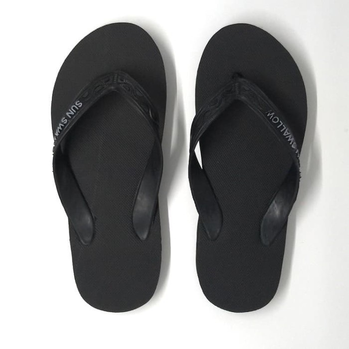 GROSIR Sandal Jepit Sun Swallow Hitam / Full Black Size 12