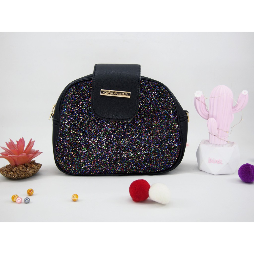 #a1101 Tas selempang wanita sling bag cewe blink blink glitter terbaru