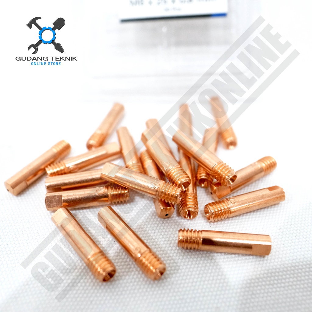 Contact Tip 0.8mm M6x25 RHINO BENZ BZ7208 / Kontak Tip 1mm BZ7210 - Spuyer Las Mig 130 BENZ SATUAN